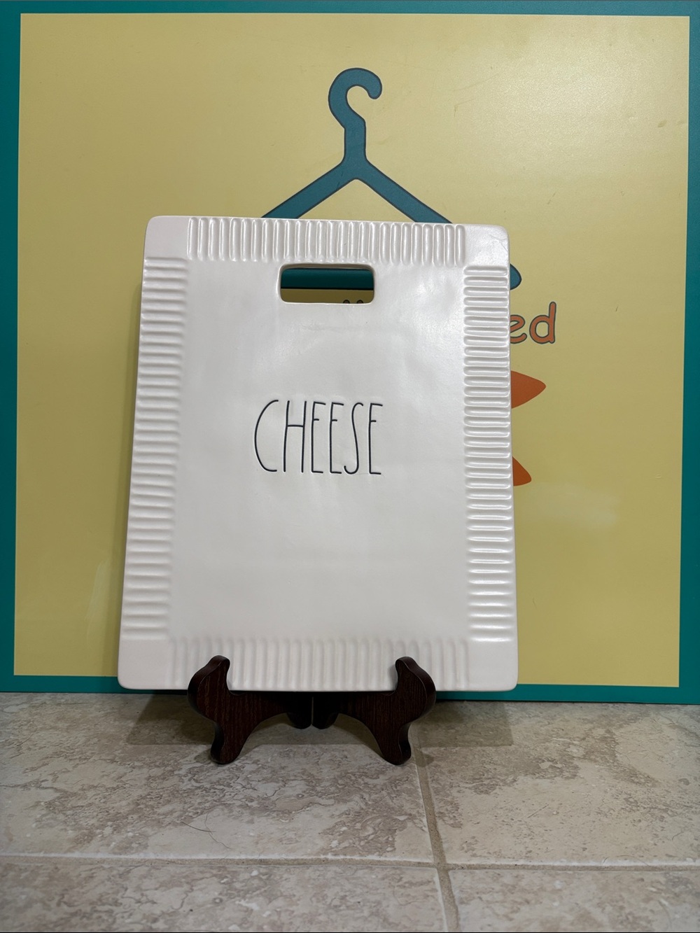 Rae Dunn CHEESE Serving Board with Handle